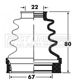  FIRST LINE Drive Shaft Cv Boot Kit