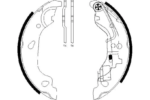 1x Brake Shoe Set