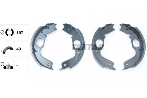 TEXTAR TEXTAR 91056900 1x Brake Shoe Set, parking brake 