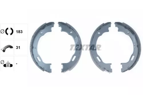 TEXTAR TEXTAR 91057800 1x Brake Shoe Set, parking brake 