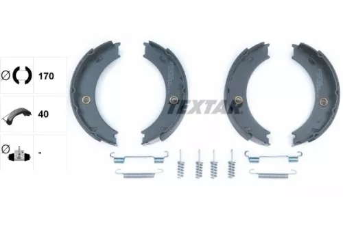 TEXTAR TEXTAR (91057900) 1x Brake Shoe Set, parking brake 