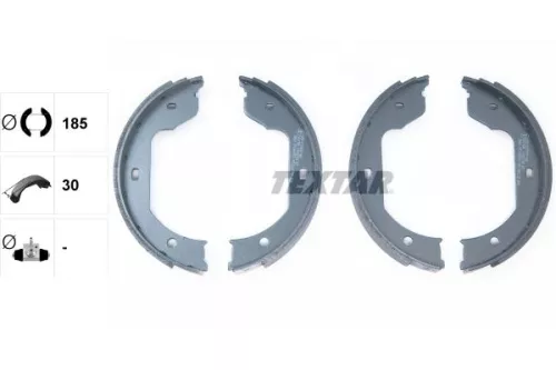 TEXTAR TEXTAR (91058700) 1x Brake Shoe Set, parking brake 