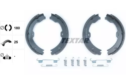 TEXTAR TEXTAR (91058800) 1x Brake Shoe Set, parking brake 