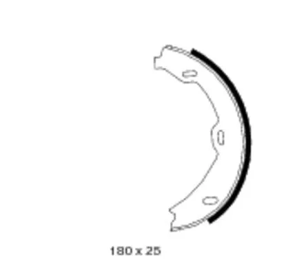 1x Brake Shoe Set, parking brake