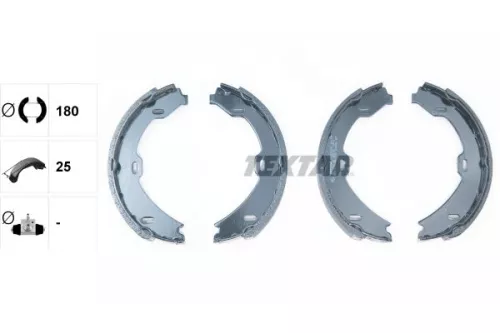 TEXTAR TEXTAR 91058900 1x Brake Shoe Set, parking brake 