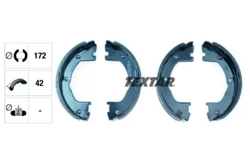 TEXTAR TEXTAR (91059000) 1x Brake Shoe Set, parking brake 