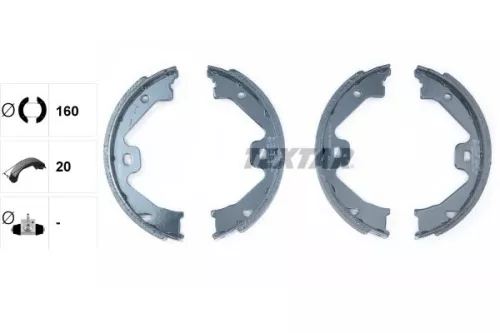 TEXTAR TEXTAR 91060300 1x Brake Shoe Set, parking brake 