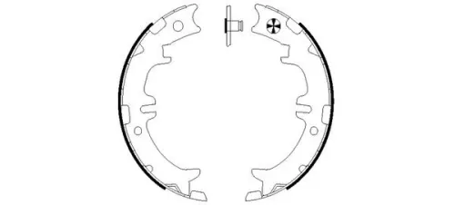 TEXTAR TEXTAR (91060500) 1x Brake Shoe Set, parking brake 