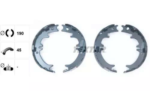 TEXTAR TEXTAR (91060500) 1x Brake Shoe Set, parking brake 