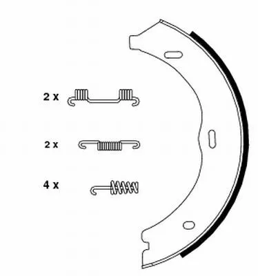TEXTAR TEXTAR (91061900) 1x Brake Shoe Set, parking brake 