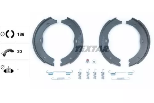 TEXTAR TEXTAR (91061900) 1x Brake Shoe Set, parking brake 