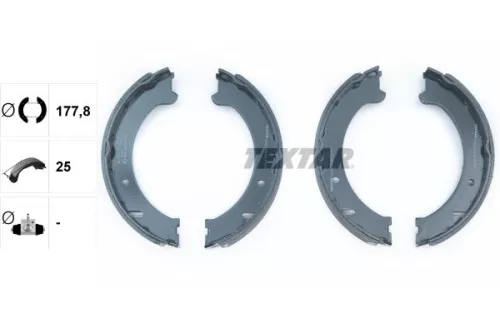 TEXTAR TEXTAR 91062200 1x Brake Shoe Set, parking brake 