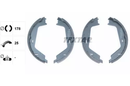 TEXTAR TEXTAR (91062300) 1x Brake Shoe Set, parking brake 
