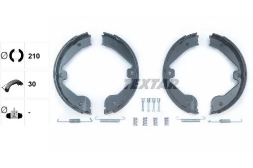 TEXTAR TEXTAR (91062400) 1x Brake Shoe Set, parking brake 