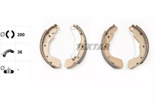 TEXTAR TEXTAR 91062500 1x Brake Shoe Set 