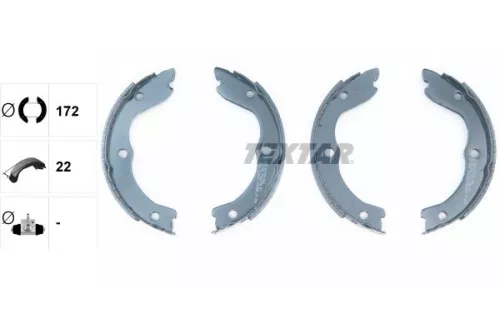 TEXTAR TEXTAR (91062700) 1x Brake Shoe Set, parking brake 