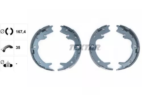 TEXTAR TEXTAR 91062800 1x Brake Shoe Set, parking brake 