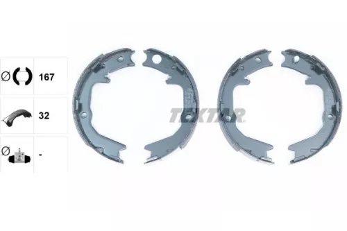 TEXTAR TEXTAR 91062900 1x Brake Shoe Set, parking brake 