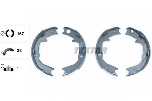 TEXTAR TEXTAR 91063000 1x Brake Shoe Set, parking brake 