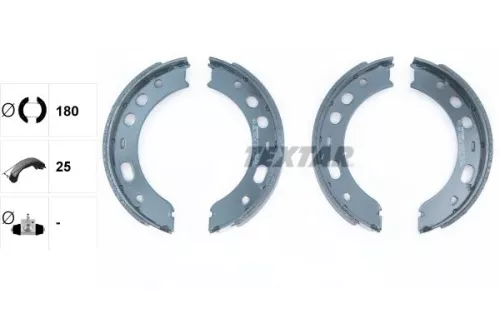 TEXTAR TEXTAR (91063500) 1x Brake Shoe Set, parking brake 