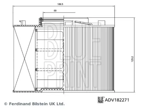 BLUE PRINT BLUE PRINT ADV182271 Blue Print Air Filter For Audi A4 A5 