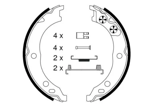 TEXTAR TEXTAR 91064800 1x Brake Shoe Set, parking brake 
