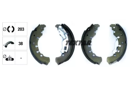 TEXTAR TEXTAR 91065300 1x Brake Shoe Set 