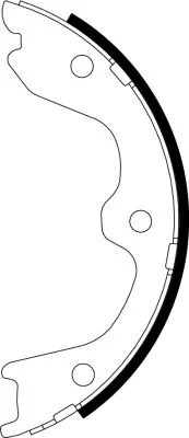 1x Brake Shoe Set, parking brake
