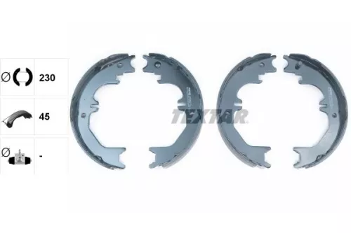 TEXTAR TEXTAR 91066200 1x Brake Shoe Set, parking brake 