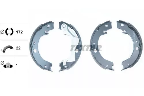 TEXTAR TEXTAR 91066500 1x Brake Shoe Set, parking brake 