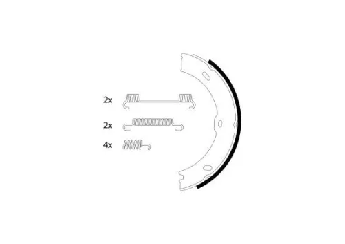 TEXTAR TEXTAR (91066800) 1x Brake Shoe Set, parking brake 