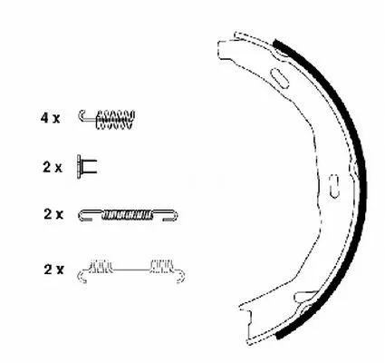 TEXTAR TEXTAR (91066900) 1x Brake Shoe Set, parking brake 