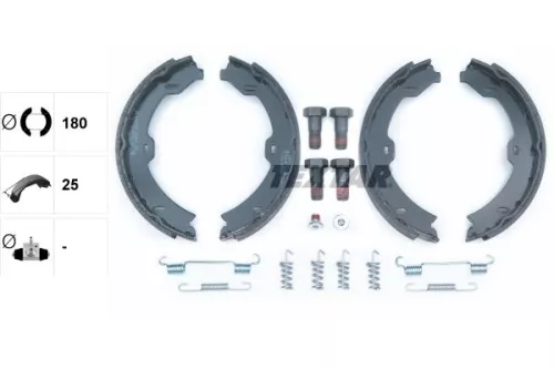 TEXTAR TEXTAR 91067000 1x Brake Shoe Set, parking brake 