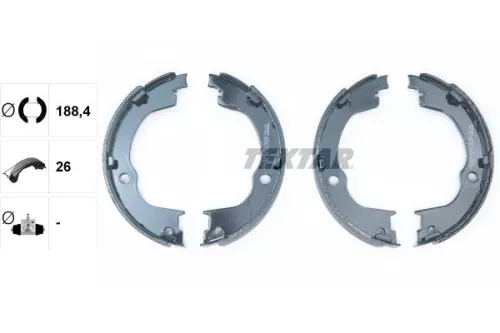 TEXTAR TEXTAR (91067100) 1x Brake Shoe Set, parking brake 