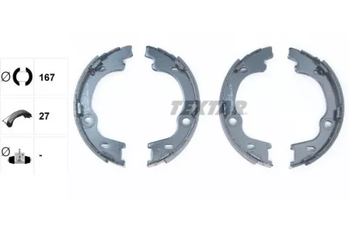 TEXTAR TEXTAR (91068100) 1x Brake Shoe Set, parking brake 
