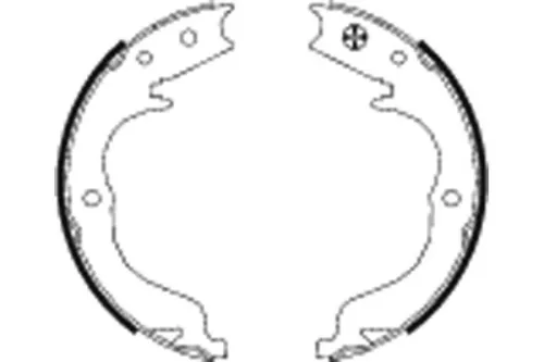 1x Brake Shoe Set, parking brake