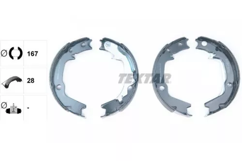 TEXTAR TEXTAR 91068500 1x Brake Shoe Set, parking brake 