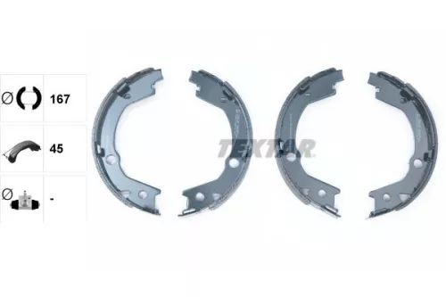 TEXTAR TEXTAR 91070700 1x Brake Shoe Set, parking brake 