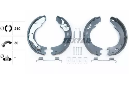 1x Brake Shoe Set, parking brake