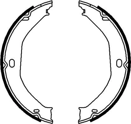 1x Brake Shoe Set, parking brake