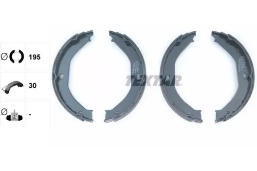 TEXTAR TEXTAR 91071700 1x Brake Shoe Set, parking brake 
