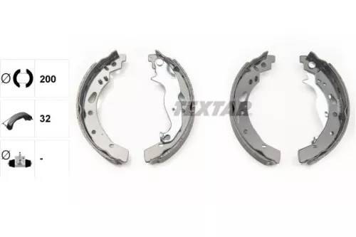 TEXTAR TEXTAR 91072100 1x Brake Shoe Set 