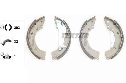 TEXTAR TEXTAR 91072600 1x Brake Shoe Set 