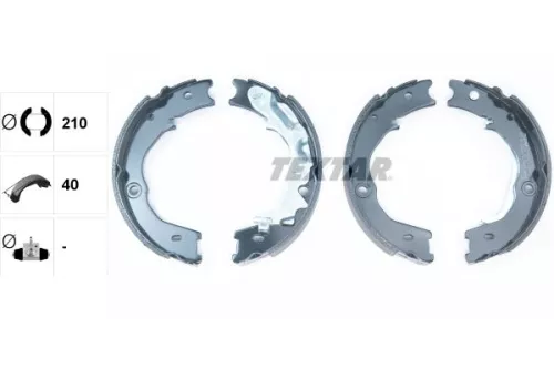 TEXTAR TEXTAR 91072700 1x Brake Shoe Set, parking brake 