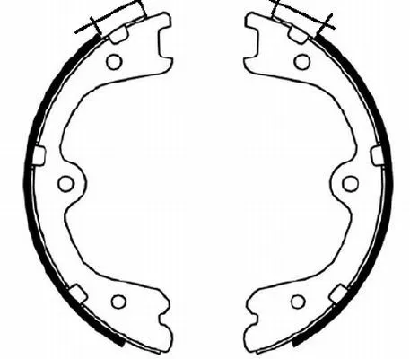 1x Brake Shoe Set, parking brake