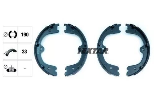 TEXTAR TEXTAR 91073100 1x Brake Shoe Set, parking brake 