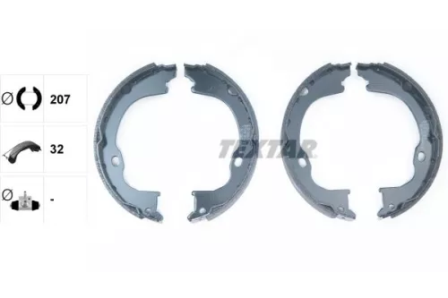 1x Brake Shoe Set, parking brake