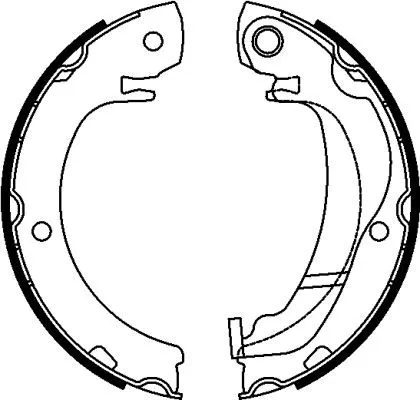 1x Brake Shoe Set, parking brake