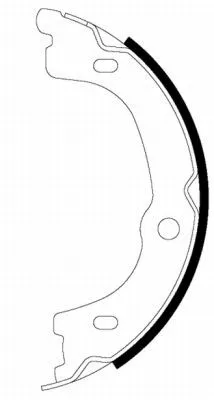 1x Brake Shoe Set, parking brake