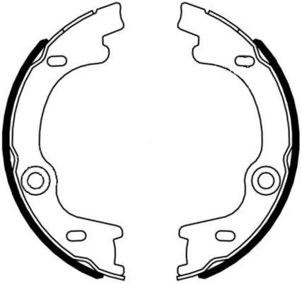 1x Brake Shoe Set, parking brake